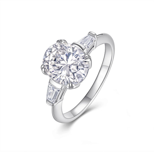 Excellent S925 Silver High‑Quality E‑Color Moissanite Ring