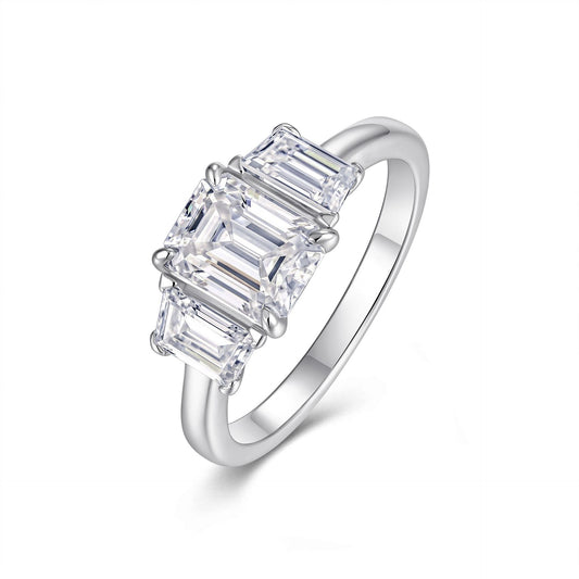 Excellent S925 Silver High‑Quality E‑Color Moissanite Ring
