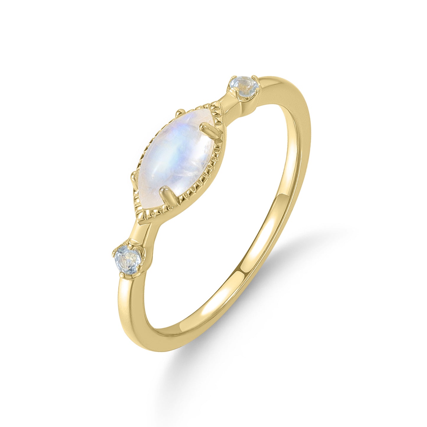 S925 Silver Ring Inlaid with Natural Gemstone