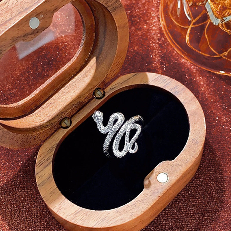 Sterling Silver S999 Spirit Snake Ring