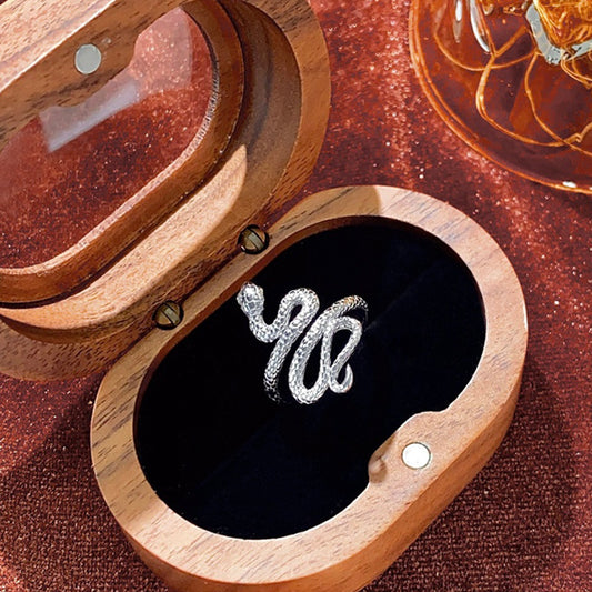 Sterling Silver S999 Spirit Snake Ring