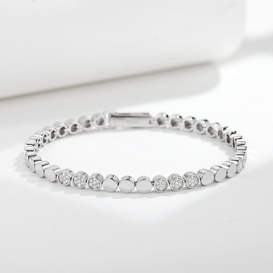 S925 Sterling Silver Moissanite Bracelet/Bangle