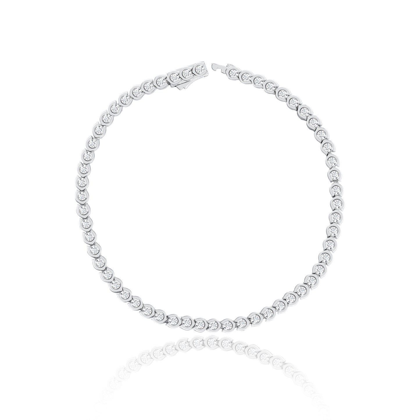 S925 Sterling Silver 18K Gold Plated Moissanite Bracelet/Bangle